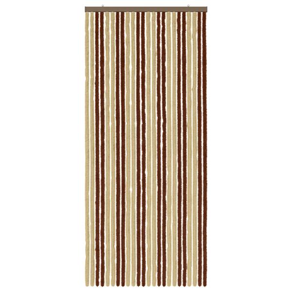 Grote foto vidaxl insecten gordijn chenille bruin en beige 100 x 230 cm 100 pp doe het zelf en verbouw deuren en horren