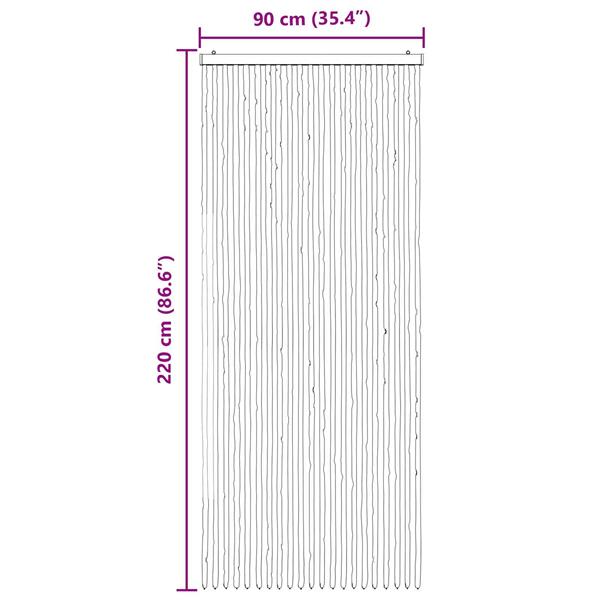 Grote foto vidaxl insecten gordijn chenille bruin en beige 90 x 220 cm 100 pp doe het zelf en verbouw deuren en horren