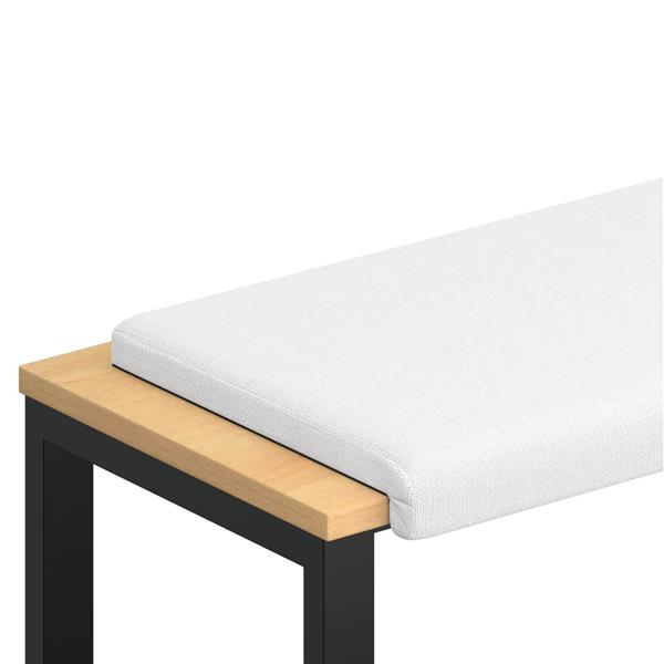 Grote foto vidaxl bankkussen stof wit diepte 35 cm huis en inrichting woningdecoratie