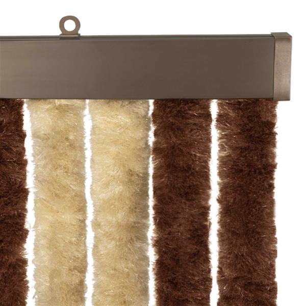 Grote foto vidaxl insecten gordijn chenille bruin en beige 56 x 200 cm 100 pp doe het zelf en verbouw deuren en horren