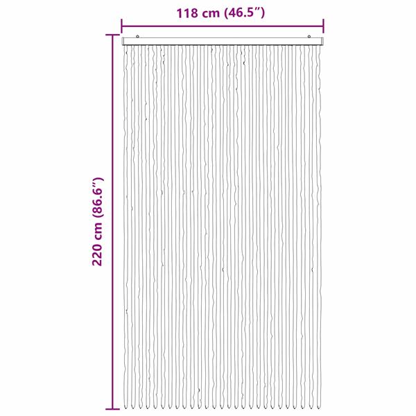Grote foto vidaxl insecten gordijn chenille grijs en zwart 118 x 220 cm 100 pp doe het zelf en verbouw deuren en horren