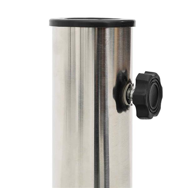 Grote foto vidaxl parasolvoet voor 40 50 mm paal 26.45 kg grijs graniet en rvs tuin en terras overige tuin en terras