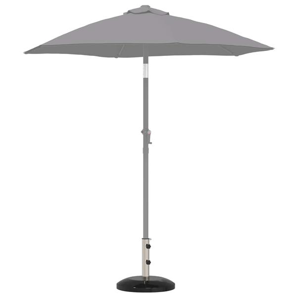 Grote foto vidaxl parasolvoet voor 40 50 mm paal 26.75 kg zwart graniet en rvs tuin en terras overige tuin en terras