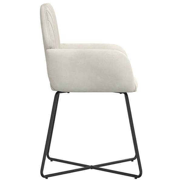 Grote foto vidaxl eettafelstoelen 2 st fluweel cr mekleurig 55 x 50 x 84 cm huis en inrichting stoelen