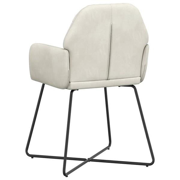 Grote foto vidaxl eettafelstoelen 2 st fluweel cr mekleurig 55 x 50 x 84 cm huis en inrichting stoelen