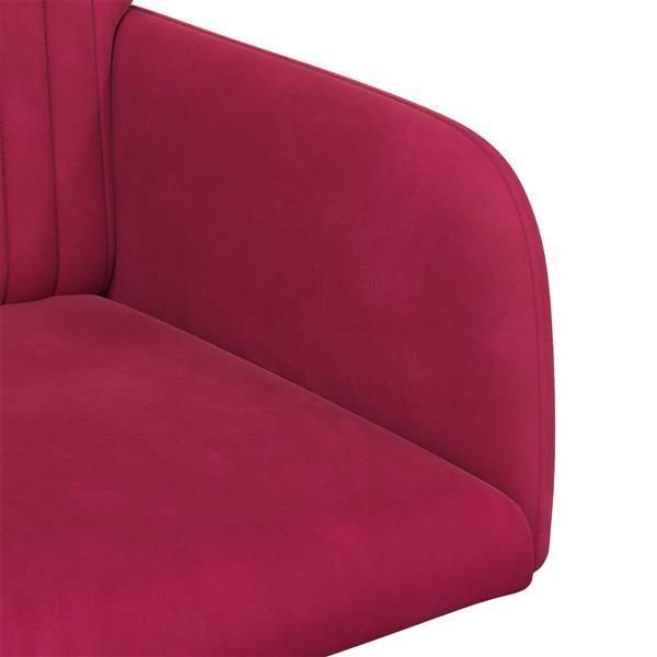 Grote foto vidaxl eettafelstoelen 2 st fluweel wijnrood 55 x 50 x 84 cm huis en inrichting stoelen