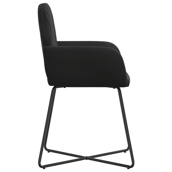 Grote foto vidaxl eettafelstoelen 2 st fluweel zwart 55 x 50 x 84 cm huis en inrichting stoelen