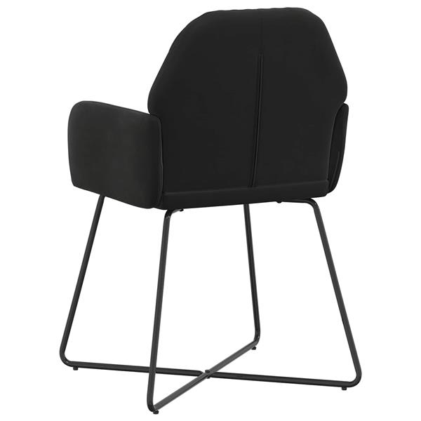 Grote foto vidaxl eettafelstoelen 2 st fluweel zwart 55 x 50 x 84 cm huis en inrichting stoelen