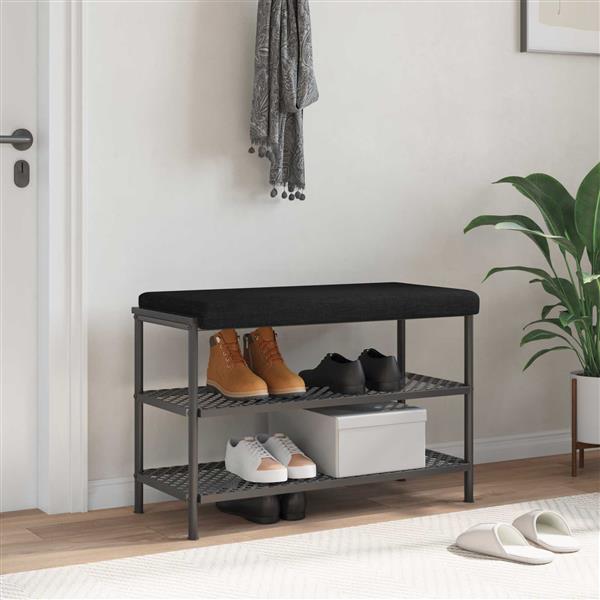 Grote foto vidaxl bankkussen stof zwart diepte 35 cm huis en inrichting woningdecoratie