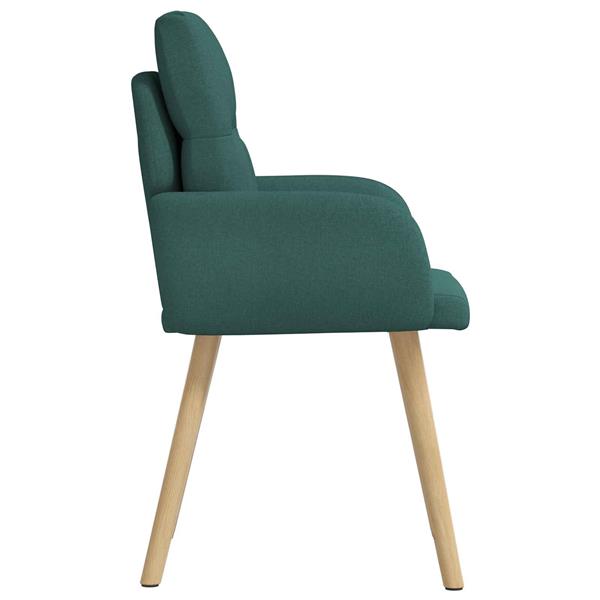 Grote foto vidaxl eettafelstoelen 2 st stof donkergroen 60 x 56 x 85 cm huis en inrichting stoelen
