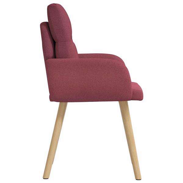 Grote foto vidaxl eettafelstoelen 2 st stof wijnrood 60 x 56 x 85 cm huis en inrichting stoelen