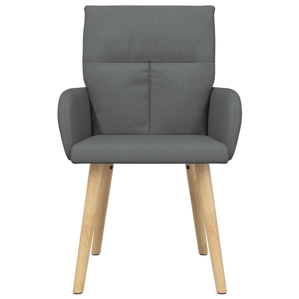 Grote foto vidaxl eettafelstoelen 2 st stof donkergrijs 60 x 56 x 85 cm huis en inrichting stoelen