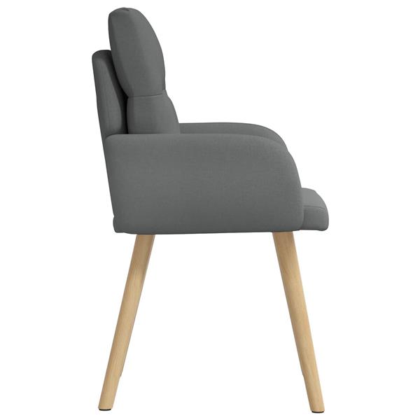 Grote foto vidaxl eettafelstoelen 2 st stof donkergrijs 60 x 56 x 85 cm huis en inrichting stoelen