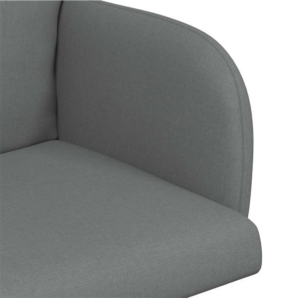Grote foto vidaxl eettafelstoelen 2 st stof donkergrijs 60 x 56 x 85 cm huis en inrichting stoelen