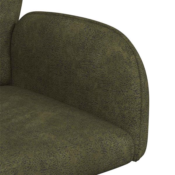 Grote foto vidaxl draai eetstoelen 2 st nep suede leer legergroen 54 x 55 x 86 cm huis en inrichting stoelen