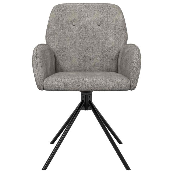 Grote foto vidaxl draai eetstoelen 2 st nep suede leer lichtgrijs 54 x 55 x 86 cm huis en inrichting stoelen