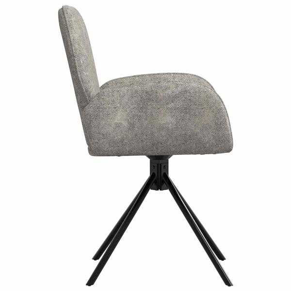 Grote foto vidaxl draai eetstoelen 2 st nep suede leer lichtgrijs 54 x 55 x 86 cm huis en inrichting stoelen