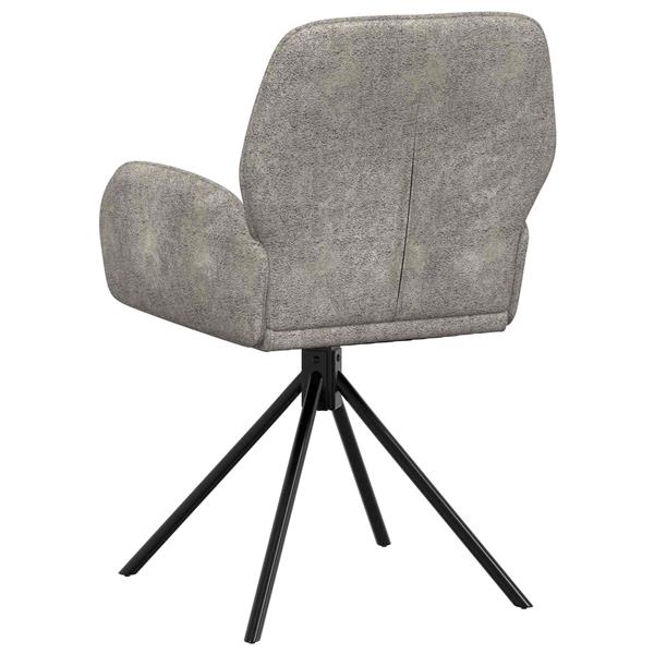 Grote foto vidaxl draai eetstoelen 2 st nep suede leer lichtgrijs 54 x 55 x 86 cm huis en inrichting stoelen