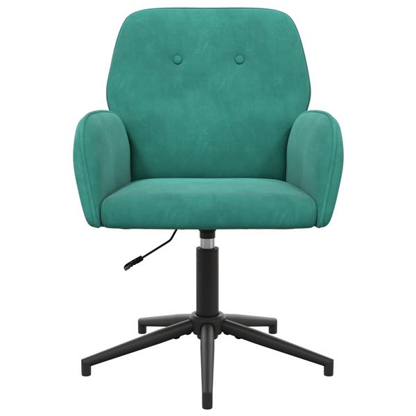 Grote foto vidaxl draaischrijfstoel 54 x 55 x 90 cm turquoise fluweel huis en inrichting stoelen