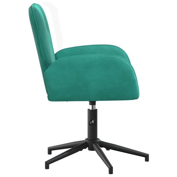 Grote foto vidaxl draaischrijfstoel 54 x 55 x 90 cm turquoise fluweel huis en inrichting stoelen