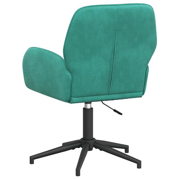Grote foto vidaxl draaischrijfstoel 54 x 55 x 90 cm turquoise fluweel huis en inrichting stoelen