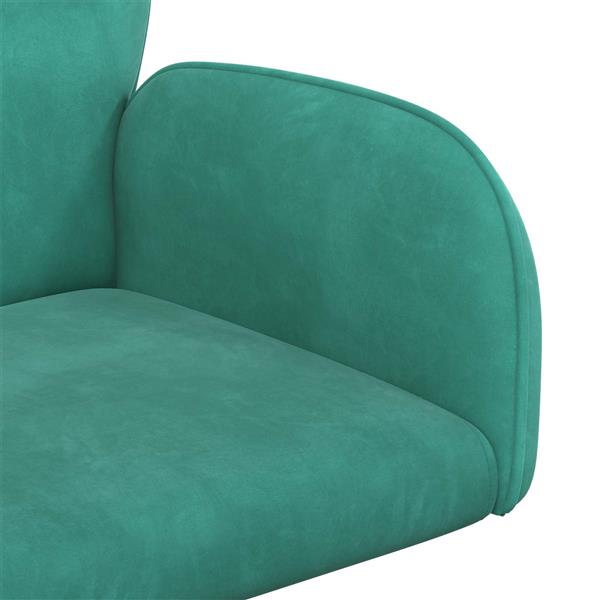 Grote foto vidaxl draaischrijfstoel 54 x 55 x 90 cm turquoise fluweel huis en inrichting stoelen