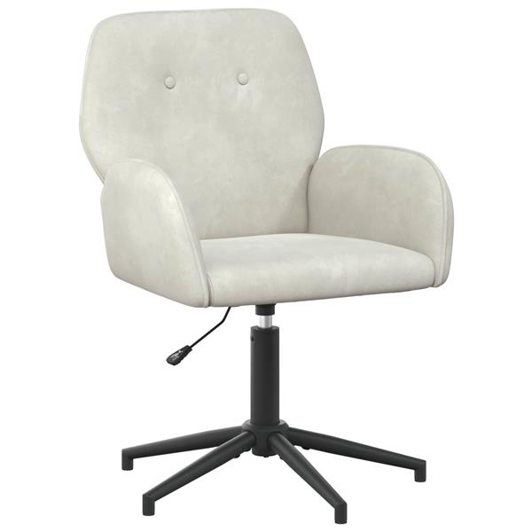 Grote foto vidaxl draaischrijfstoel 54 x 55 x 90 cm cr mekleurig fluweel huis en inrichting stoelen