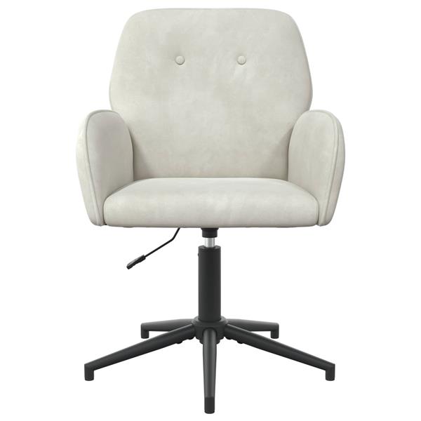 Grote foto vidaxl draaischrijfstoel 54 x 55 x 90 cm cr mekleurig fluweel huis en inrichting stoelen