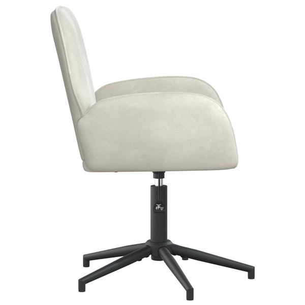 Grote foto vidaxl draaischrijfstoel 54 x 55 x 90 cm cr mekleurig fluweel huis en inrichting stoelen