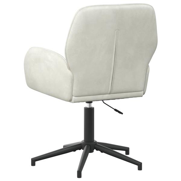 Grote foto vidaxl draaischrijfstoel 54 x 55 x 90 cm cr mekleurig fluweel huis en inrichting stoelen