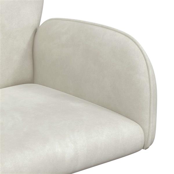 Grote foto vidaxl draaischrijfstoel 54 x 55 x 90 cm cr mekleurig fluweel huis en inrichting stoelen