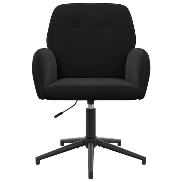 Grote foto vidaxl draaischrijfstoel 54 x 55 x 90 cm zwart fluweel huis en inrichting stoelen