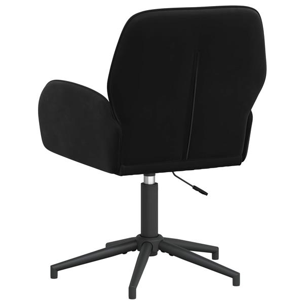 Grote foto vidaxl draaischrijfstoel 54 x 55 x 90 cm zwart fluweel huis en inrichting stoelen