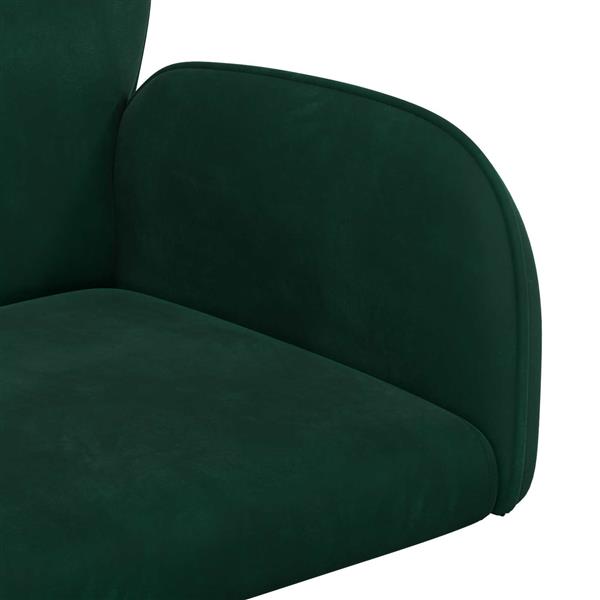 Grote foto vidaxl draaischrijfstoel 54 x 55 x 90 cm donkergroen fluweel huis en inrichting stoelen