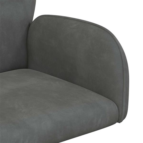 Grote foto vidaxl draaischrijfstoel 54 x 55 x 90 cm donkergrijs fluweel huis en inrichting stoelen