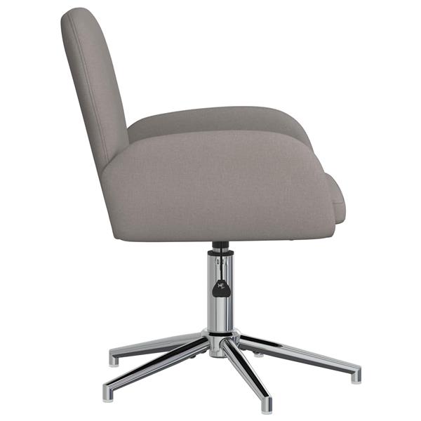 Grote foto vidaxl draaischrijfstoel stof 54 x 58 x 90 cm taupe huis en inrichting stoelen