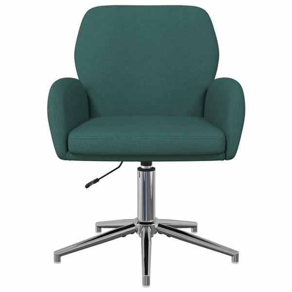 Grote foto vidaxl draaischrijfstoel 54 x 58 x 90 cm donkergroen stof huis en inrichting stoelen