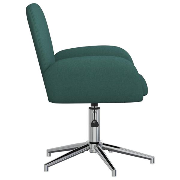 Grote foto vidaxl draaischrijfstoel 54 x 58 x 90 cm donkergroen stof huis en inrichting stoelen