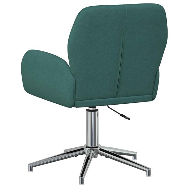 Grote foto vidaxl draaischrijfstoel 54 x 58 x 90 cm donkergroen stof huis en inrichting stoelen