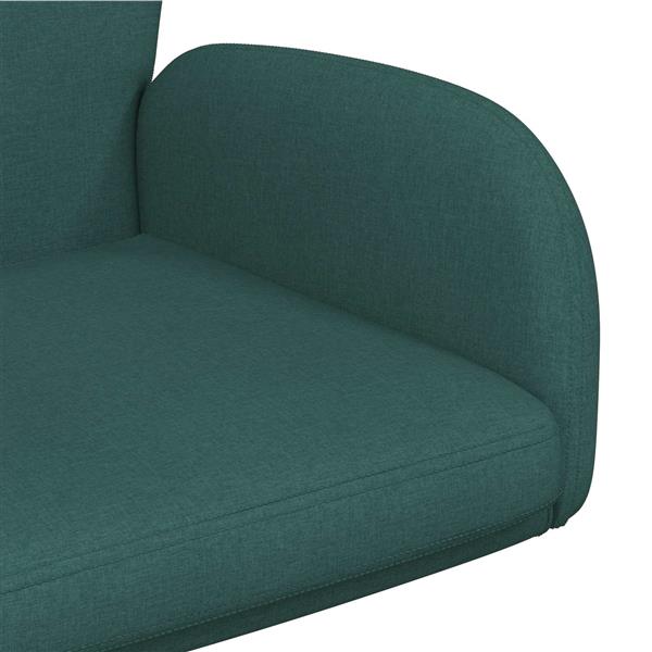 Grote foto vidaxl draaischrijfstoel 54 x 58 x 90 cm donkergroen stof huis en inrichting stoelen