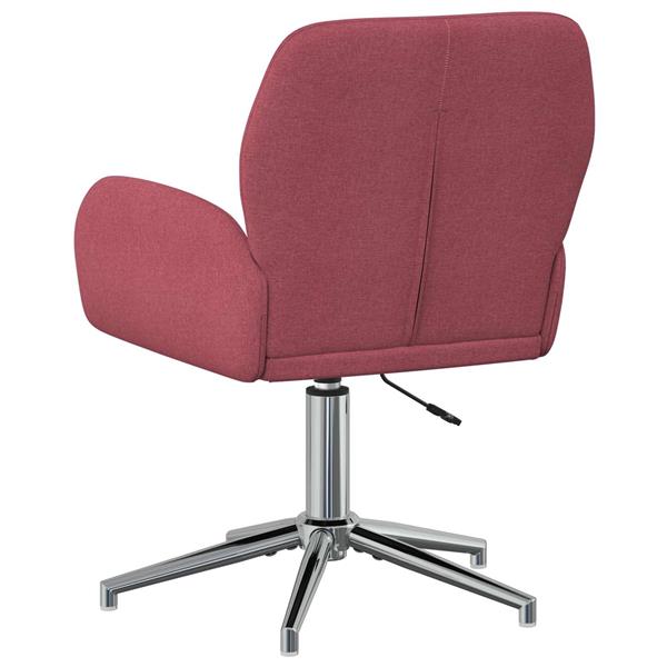 Grote foto vidaxl draaischrijfstoel 54 x 58 x 90 cm wijnrood stof huis en inrichting stoelen