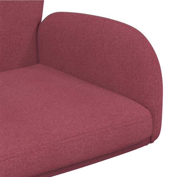 Grote foto vidaxl draaischrijfstoel 54 x 58 x 90 cm wijnrood stof huis en inrichting stoelen