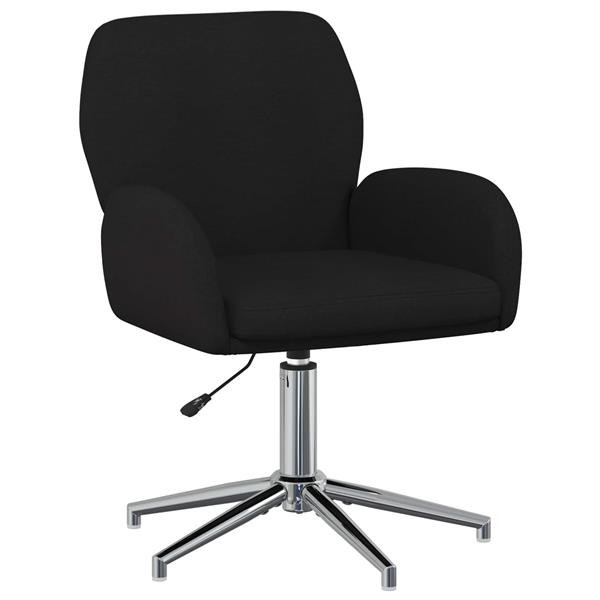Grote foto vidaxl draaischrijfstoel 54 x 58 x 90 cm zwart stof huis en inrichting stoelen