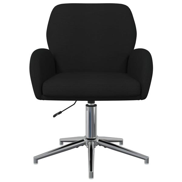 Grote foto vidaxl draaischrijfstoel 54 x 58 x 90 cm zwart stof huis en inrichting stoelen
