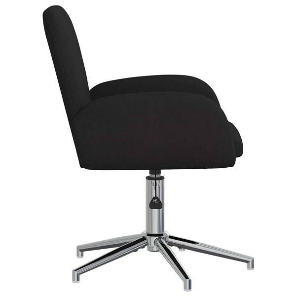 Grote foto vidaxl draaischrijfstoel 54 x 58 x 90 cm zwart stof huis en inrichting stoelen