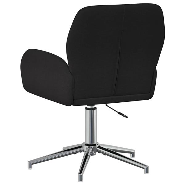 Grote foto vidaxl draaischrijfstoel 54 x 58 x 90 cm zwart stof huis en inrichting stoelen