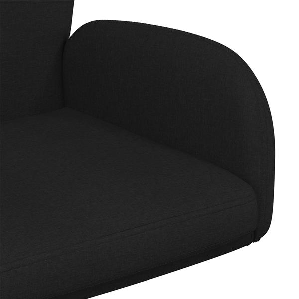 Grote foto vidaxl draaischrijfstoel 54 x 58 x 90 cm zwart stof huis en inrichting stoelen