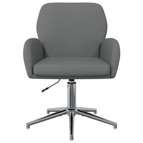 Grote foto vidaxl draaischrijfstoel 54 x 58 x 90 cm donkergrijs stof huis en inrichting stoelen