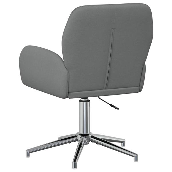 Grote foto vidaxl draaischrijfstoel 54 x 58 x 90 cm donkergrijs stof huis en inrichting stoelen