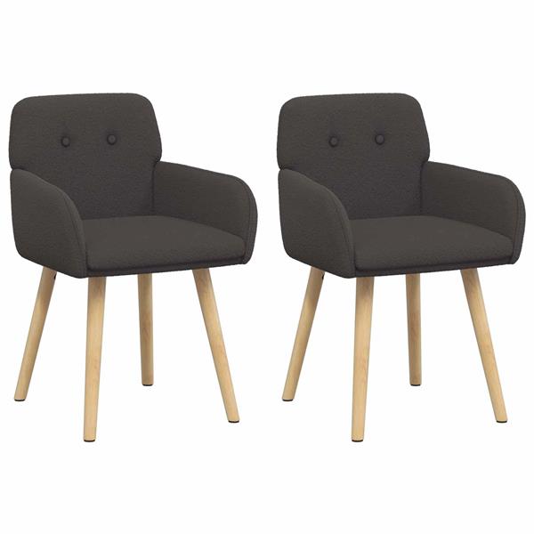 Grote foto vidaxl eettafelstoelen 2 st boucl donkergrijs 59 x 56 5 x 85 cm huis en inrichting stoelen